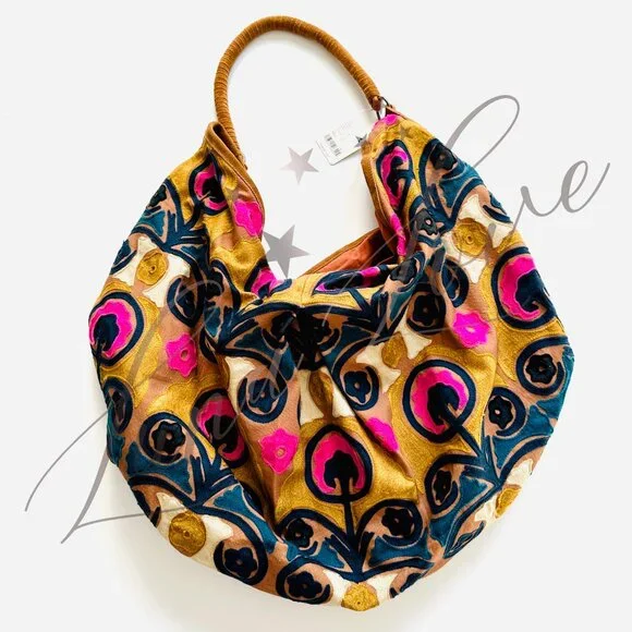 FREE PEOPLE Hypnotized Slouchy Tote In Jewel Tone NWT